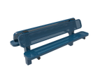 Double Pedestal Outdoor Bench - thermoplastic