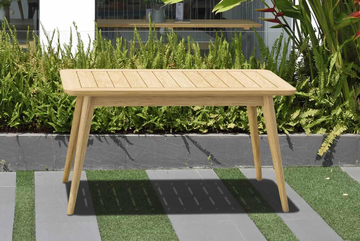 Flores 4 Piece Deep Seating Cushioned Conversation Set - Teak Patio Sofa Set