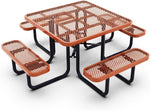 Quick Ship Square Picnic Table - 46" Square Portable Commercial Picnic Table