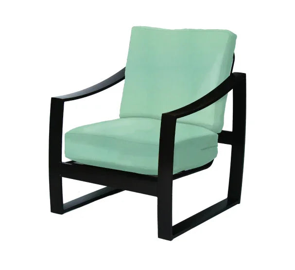 Pinnacle Deep Seating Cushioned Aluminum Commercial Dining Arm Chair