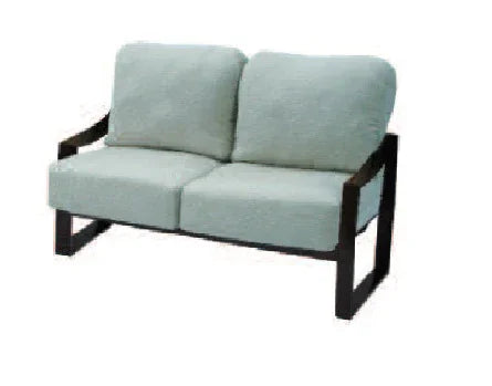 Pinnacle Deep Seating Cushioned Aluminum Commercial Patio Loveseat