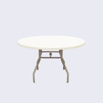 Round Fiberglass 48" Commercial Outdoor Patio & Pool Table - Rectangular Tubing