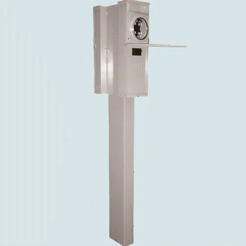 M281C1B6H Midwest 200 Amp Manufactured Home Back to Back Pedestal - Ring Type