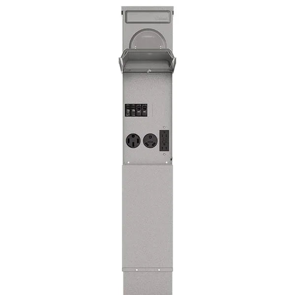 RING TYPE - 50 amp, 30 amp & 20 amp Metered RV Pedestal M075CP6010 - Direct Bury
