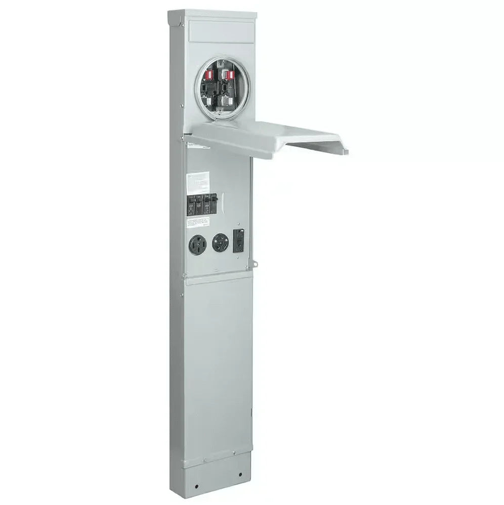 RING TYPE Pad Mount 50 amp, 30 amp & 20 amp Metered RV Pedestal - M075CP4010