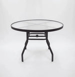 Acrylic 42" Commercial Round Outdoor Table - Rectangular Tubing