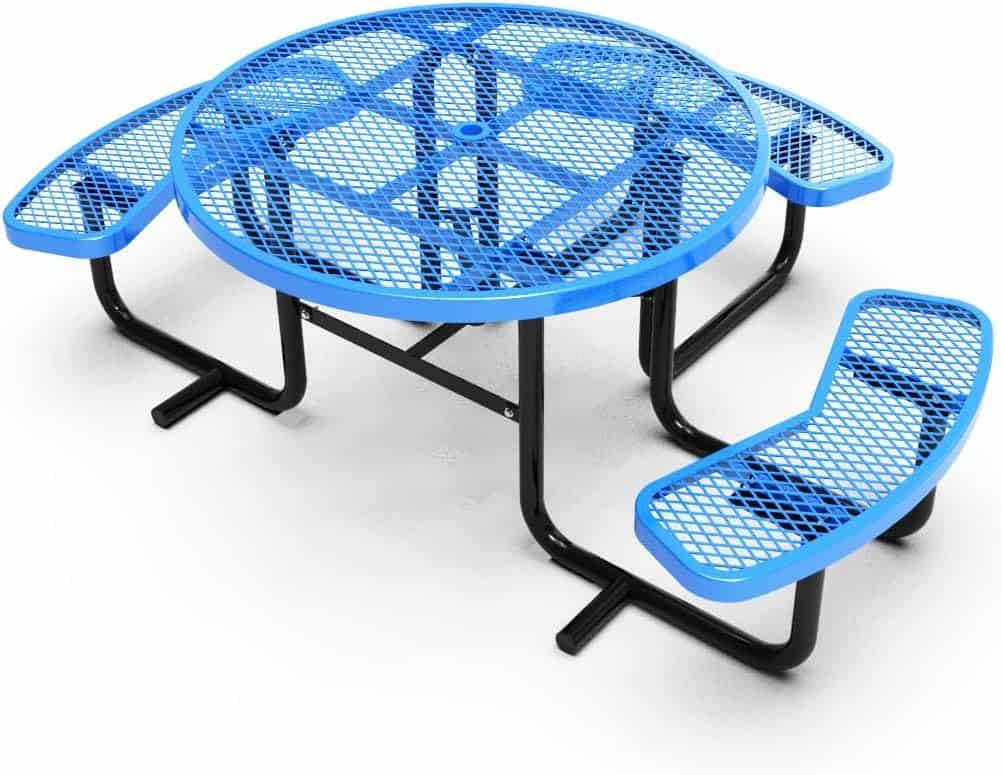 Quick Ship Round Picnic Table - 46" Round ADA Commercial Picnic Table
