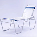 Vinyl Strap Commercial Pool Chaise Lounge - 20 in Height