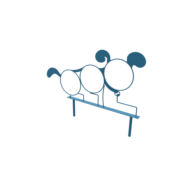 Triple Hoop Dog Jump