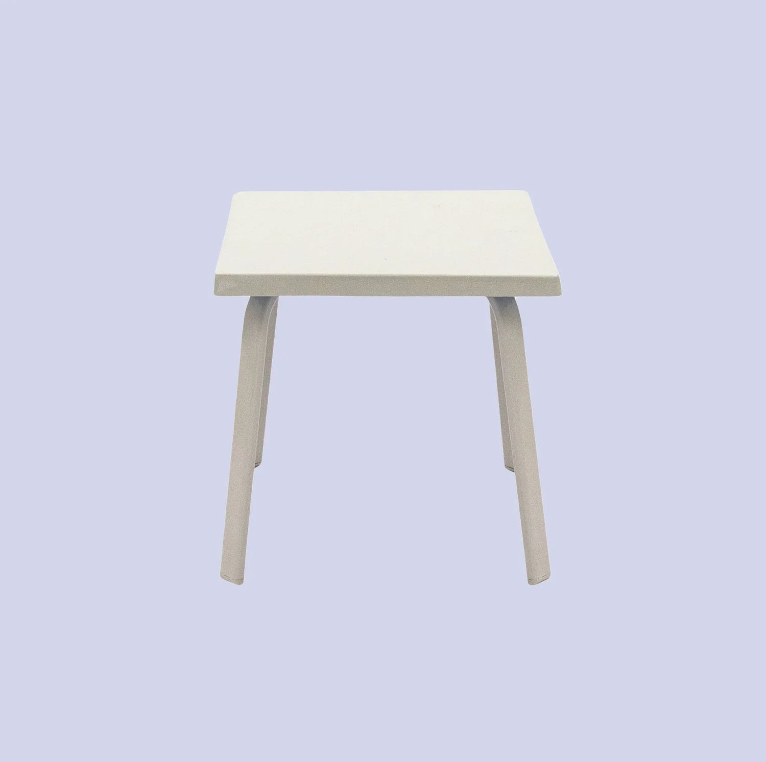 Square Fiberglass 18in Pool Side Table - Aluminum Frame