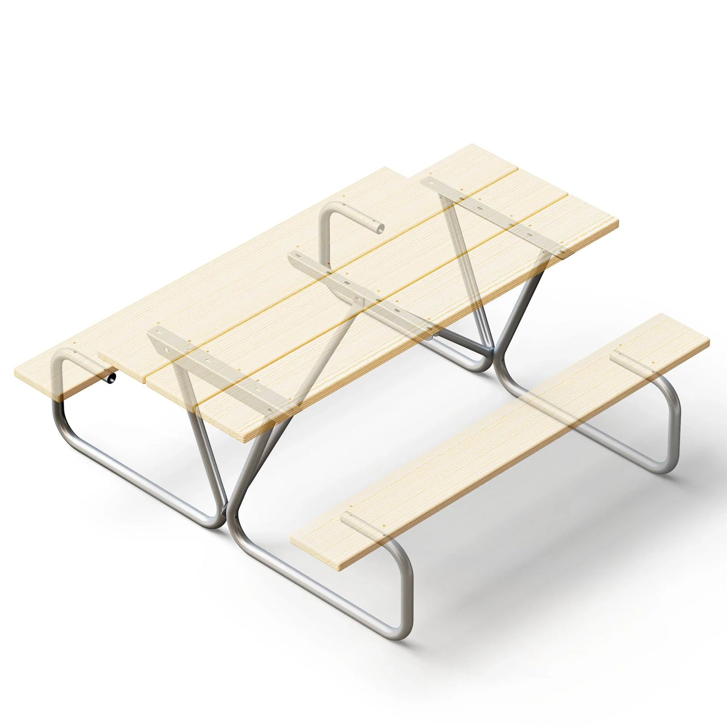 Standard Duty Picnic Table Frame Kit- Frame Only - Bolted 6 ft or 8ft