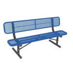 6′ Portable Outdoor Commercial Bench - Thermoplastic Coated