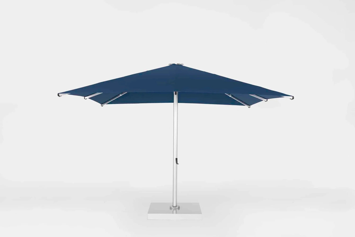 Frankford Nova Giant Center Aluminum Matte Silver 13 Foot Wide SQUARE Telescoping Crank Umbrella