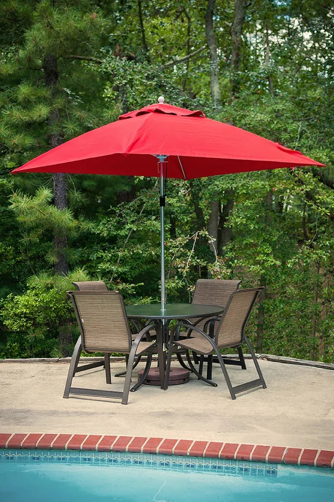 Frankford Monterey 7.5 ft Market Umbrella Fiberglass - NO Tilt - Square - Pulley Lift