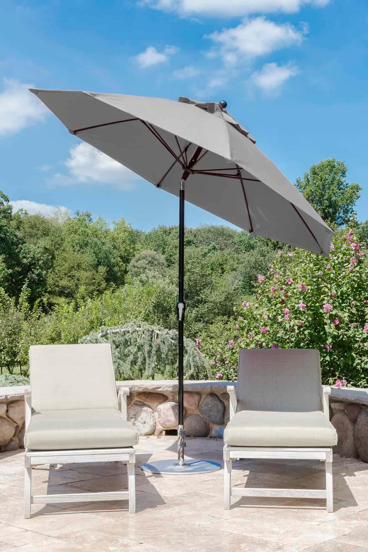 Frankford Monterey 11 ft Market Umbrella Fiberglass - Crank & Auto Tilt - OCTAGON