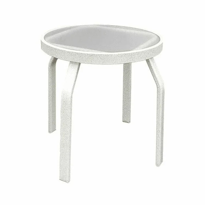 Acrylic Round Side Table - Recantular Straight Legged