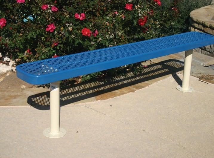 Rectangular Bench Without Back - Expanded Metal