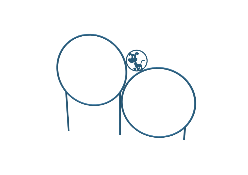 Double Hoop Jump - Dog Agility