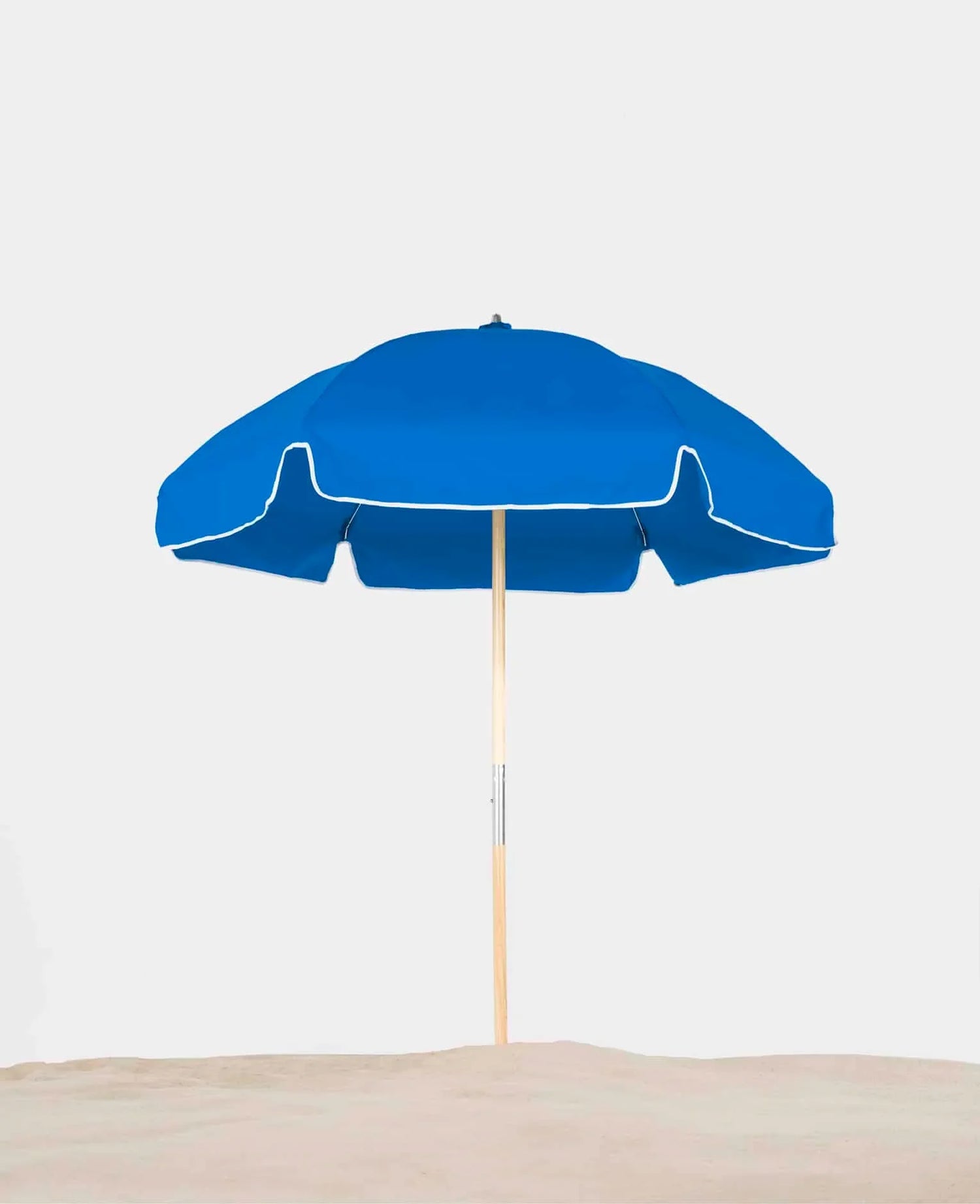 Frankford Emerald Coast, Ash Wood 6.5 Foot Wide, Hexagon Manual Lift Beach Umbrella