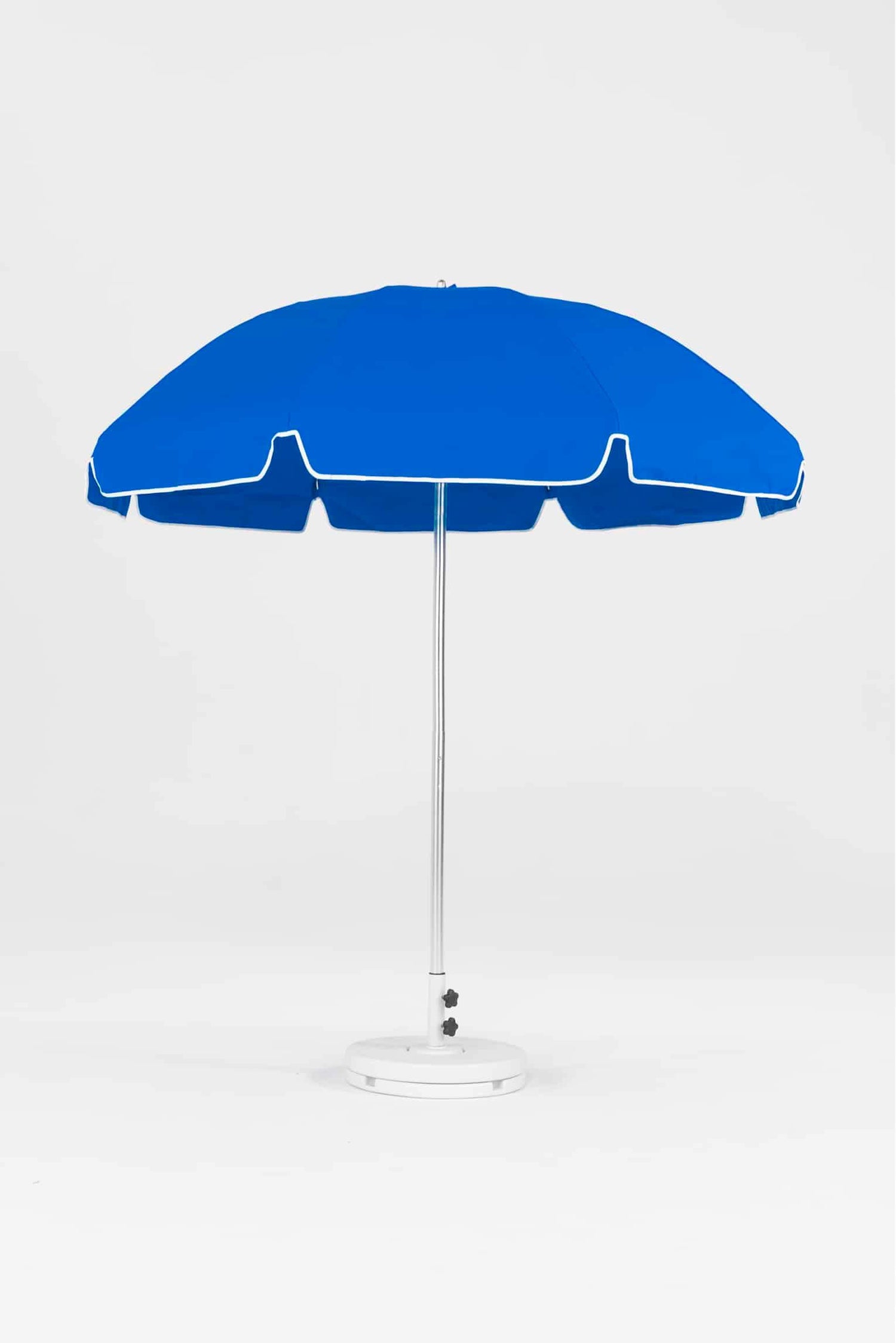 Frankford Laurel Steel Silver Anodized 7.5 Foot Wide Octagon Manual Lift Umbrella -NO TILT