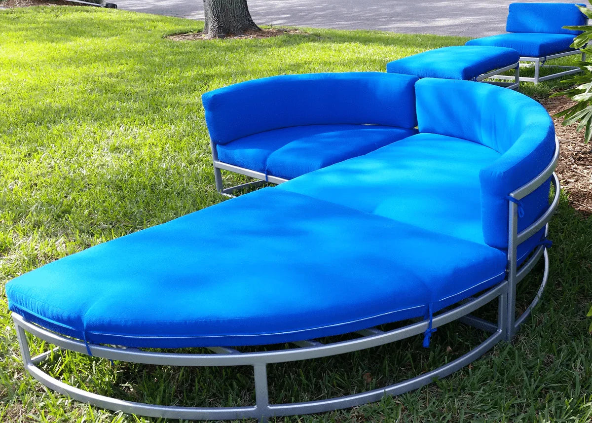 Club Cabana Cushion Quarter Sectional Without Back - Deep Seating