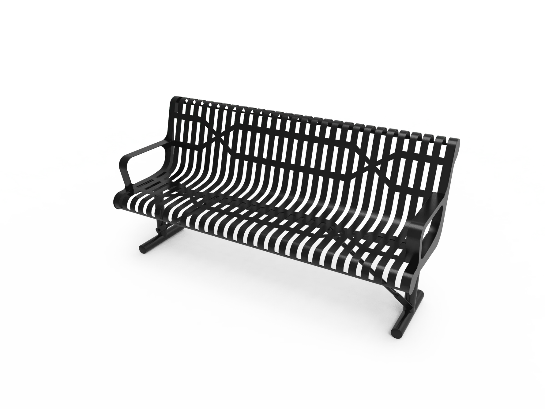 Steel Ribbed Classic Park Bench