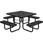 Square Portable Outdoor Picnic Table - 46" - Punched Steel