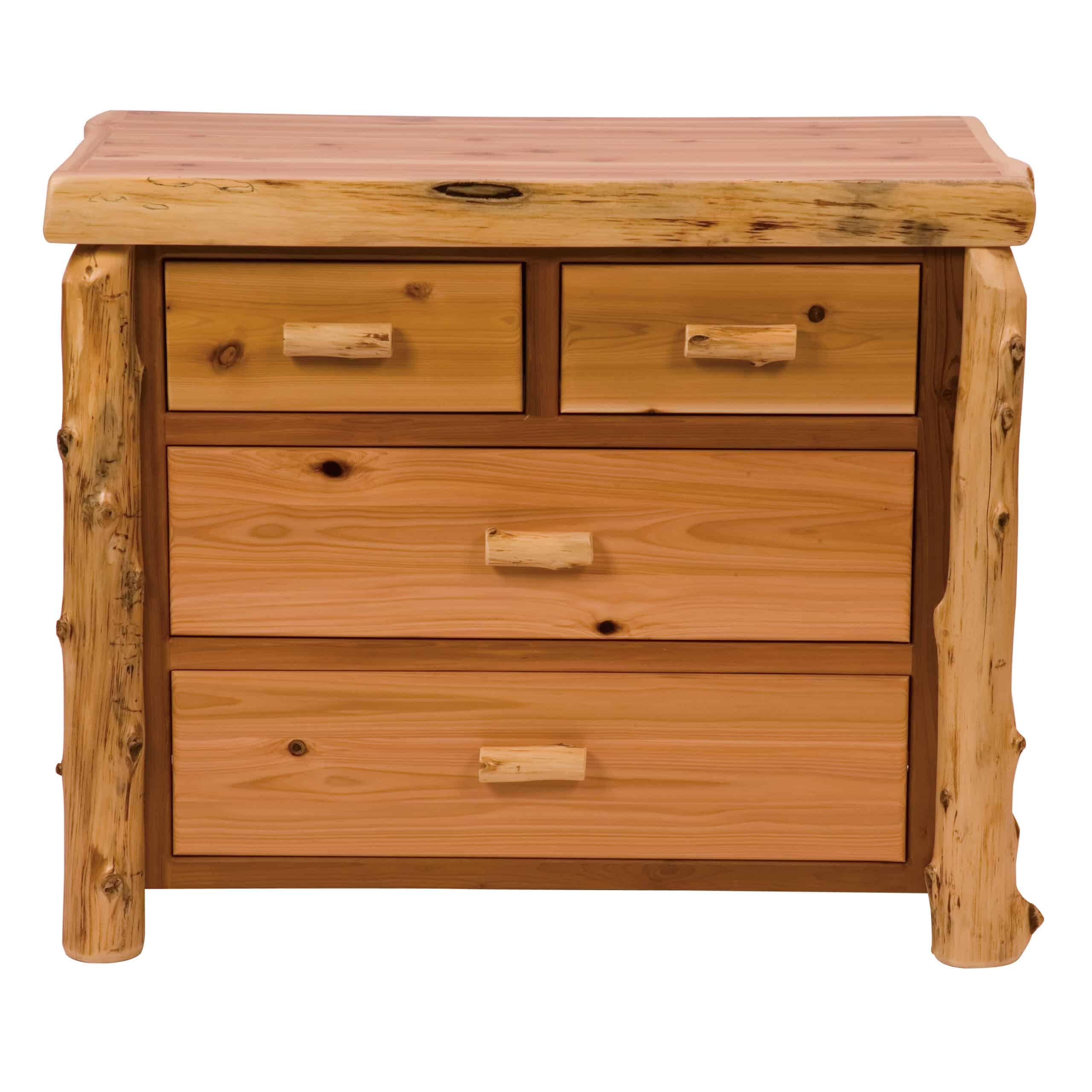 Fireside Cedar Four Drawer Chest - Rustic Dresser