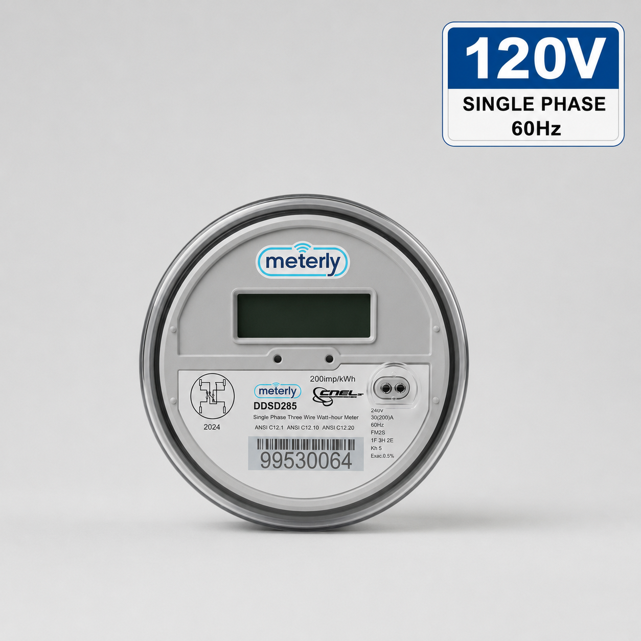 120V Solid State KWH Electric Meter – CL200, Form 2S, 120V for Home & RV Pedestal