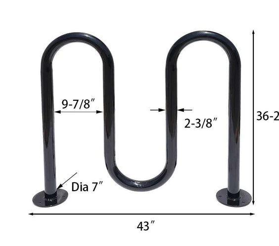 2 Rolling Wave Bike Rack - 5 Bikes - Outdoorsiness