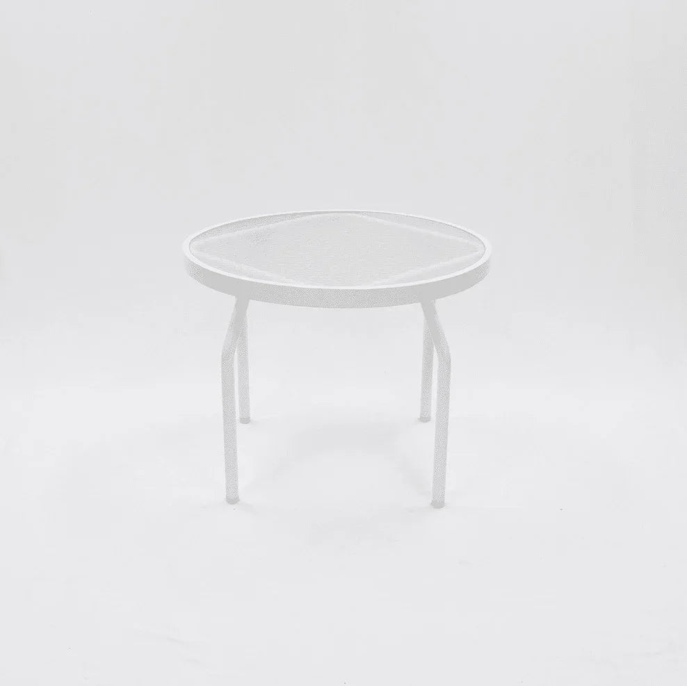 Beach Club 24in Round Acrylic Pool Side Table – Round Aluminum Tubing