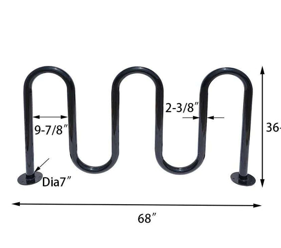 3 Rolling Wave Bike Rack - 7 Bikes - Outdoorsiness
