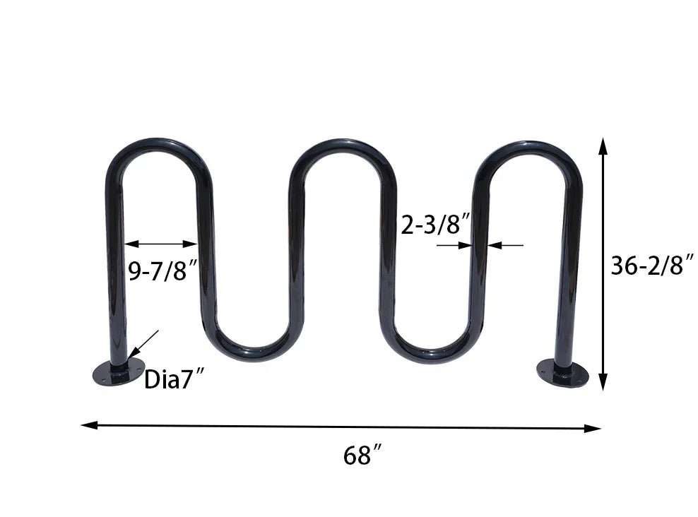 3 Rolling Wave Bike Rack - 7 Bikes - Outdoorsiness