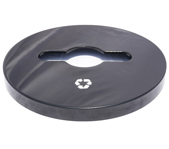 36 Gallon Diamond Expanded Steel Commercial Recycling Trash Can – Flat Lid, Liner & Base