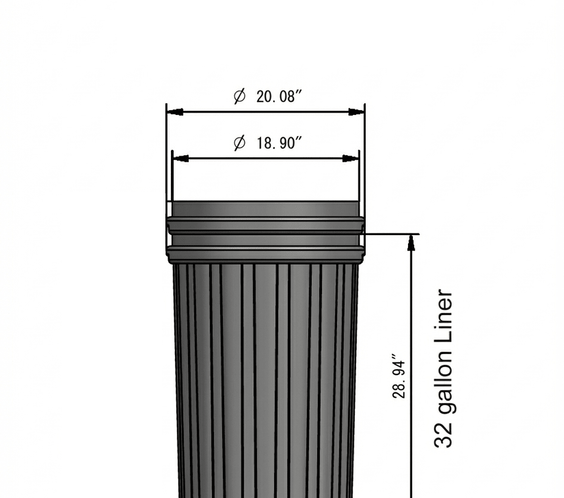 32 Gallon Plastic Commercial Trash Can Liner - Outdoorsiness