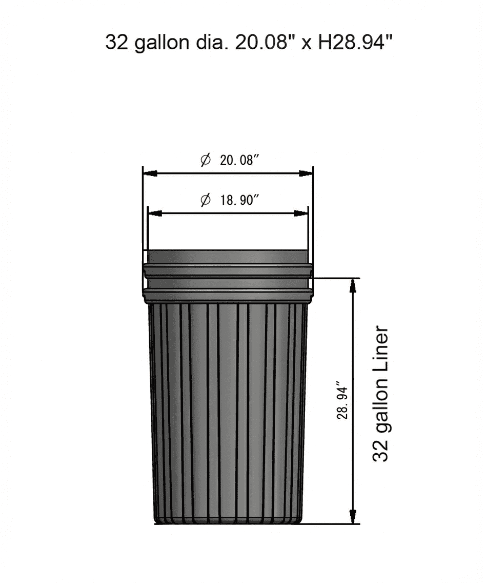 32 Gallon Plastic Commercial Trash Can Liner - Outdoorsiness
