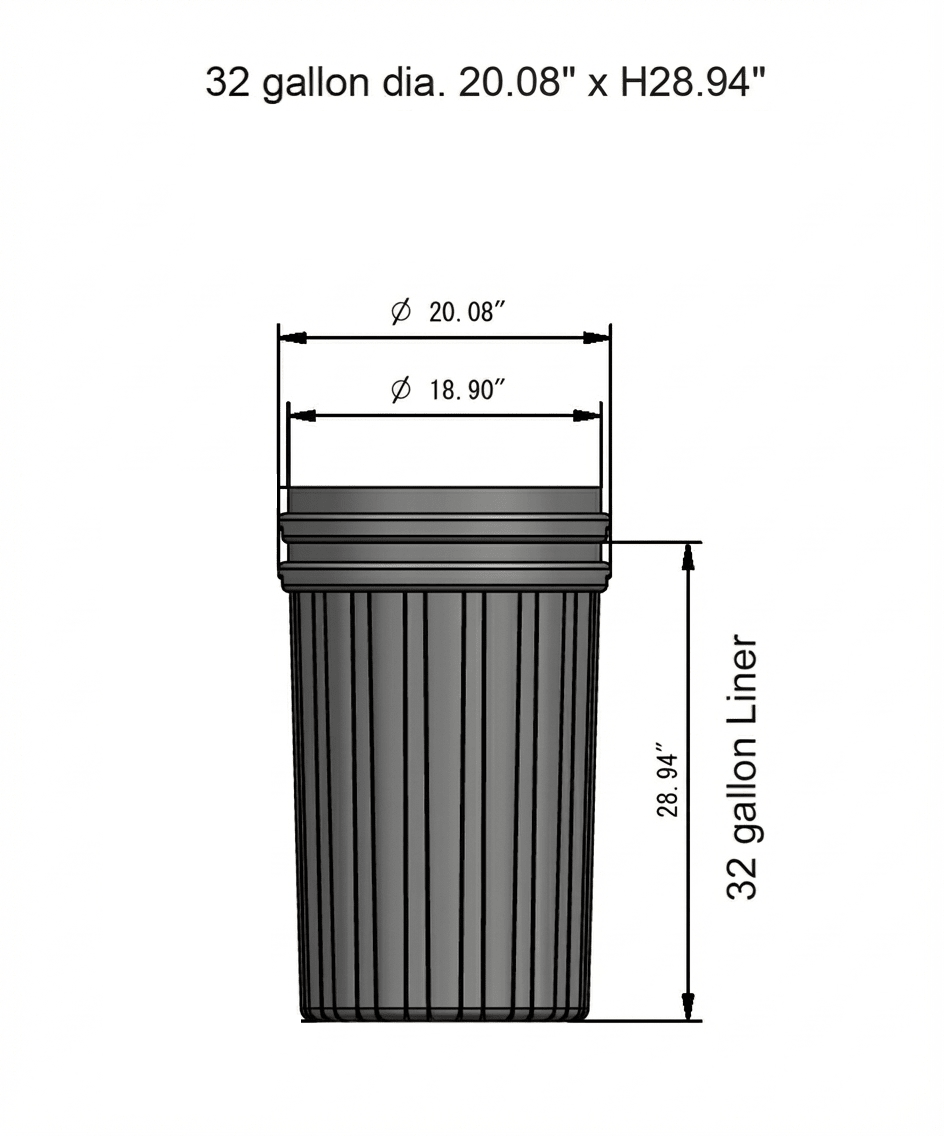 32 Gallon Plastic Commercial Trash Can Liner - Outdoorsiness