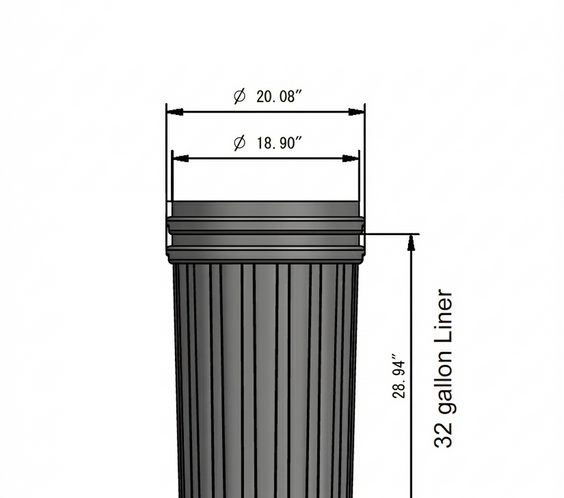 32 Gallon Plastic Commercial Trash Can Liner
