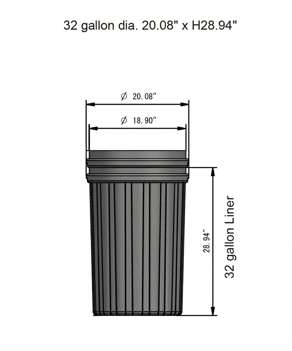 32 Gallon Plastic Commercial Trash Can Liner