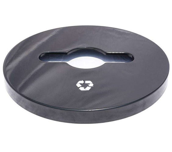 36 Gallon Diamond Expanded Steel Commercial Recycling Trash Can – Flat Lid, Liner & Base - Outdoorsiness