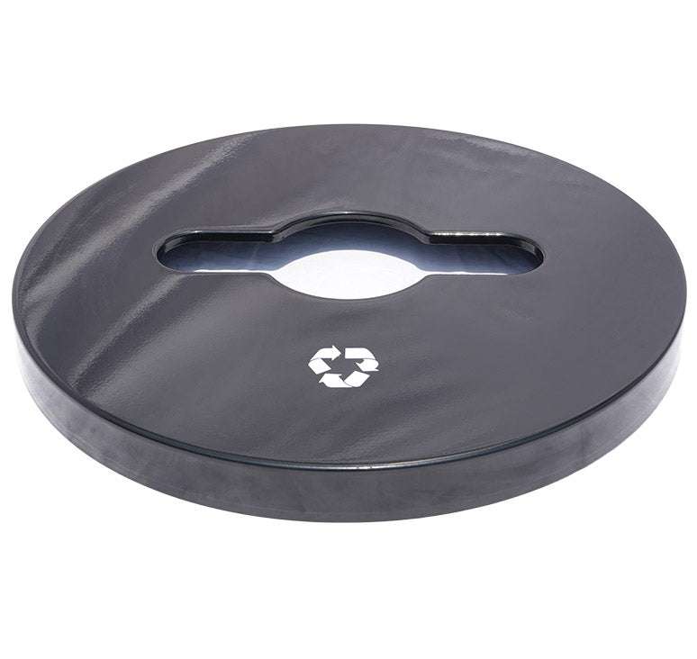 36 Gallon Diamond Expanded Steel Commercial Recycling Trash Can – Flat Lid, Liner & Base - Outdoorsiness