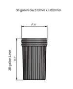 36 Gallon Plastic Commercial Trash Can Liner - Outdoorsiness