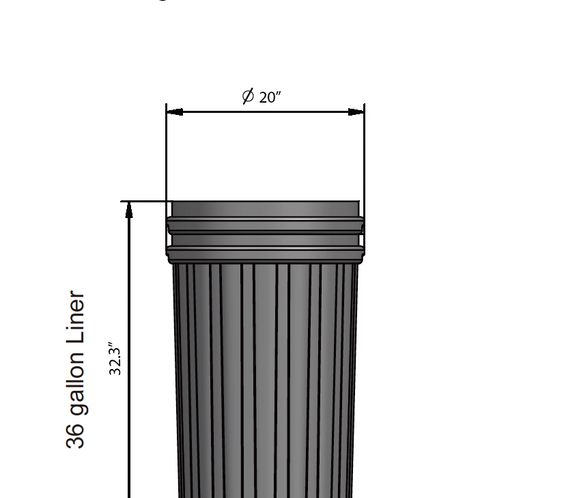 36 Gallon Plastic Commercial Trash Can Liner