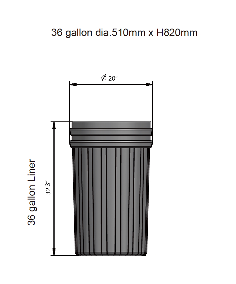 36 Gallon Plastic Commercial Trash Can Liner