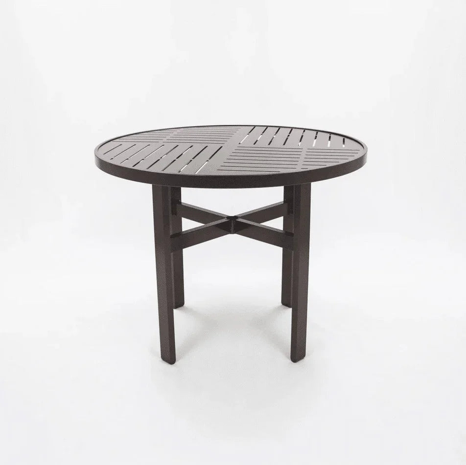 Heavy Duty 36" Commercial Aluminum Patio Table - Punched Top