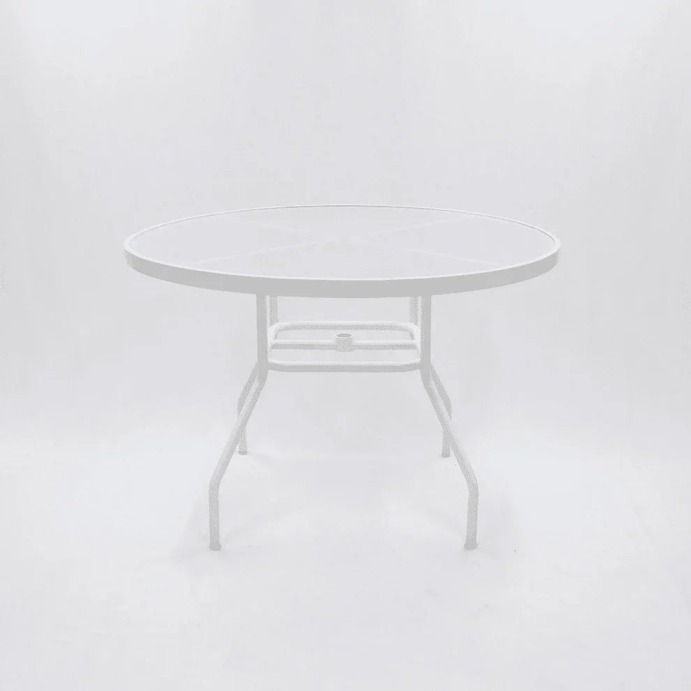Acrylic Round 42" Commercial Outdoor Table - Round Tubing
