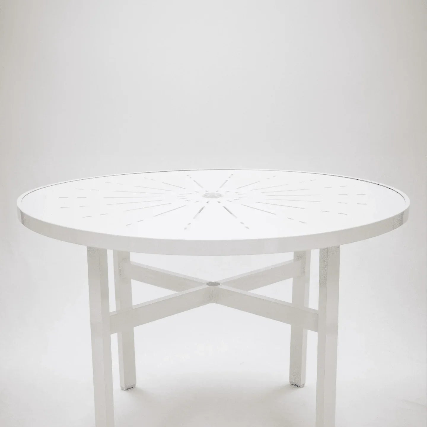 Heavy Duty 42" Aluminum Commercial Patio Table - Punched Top
