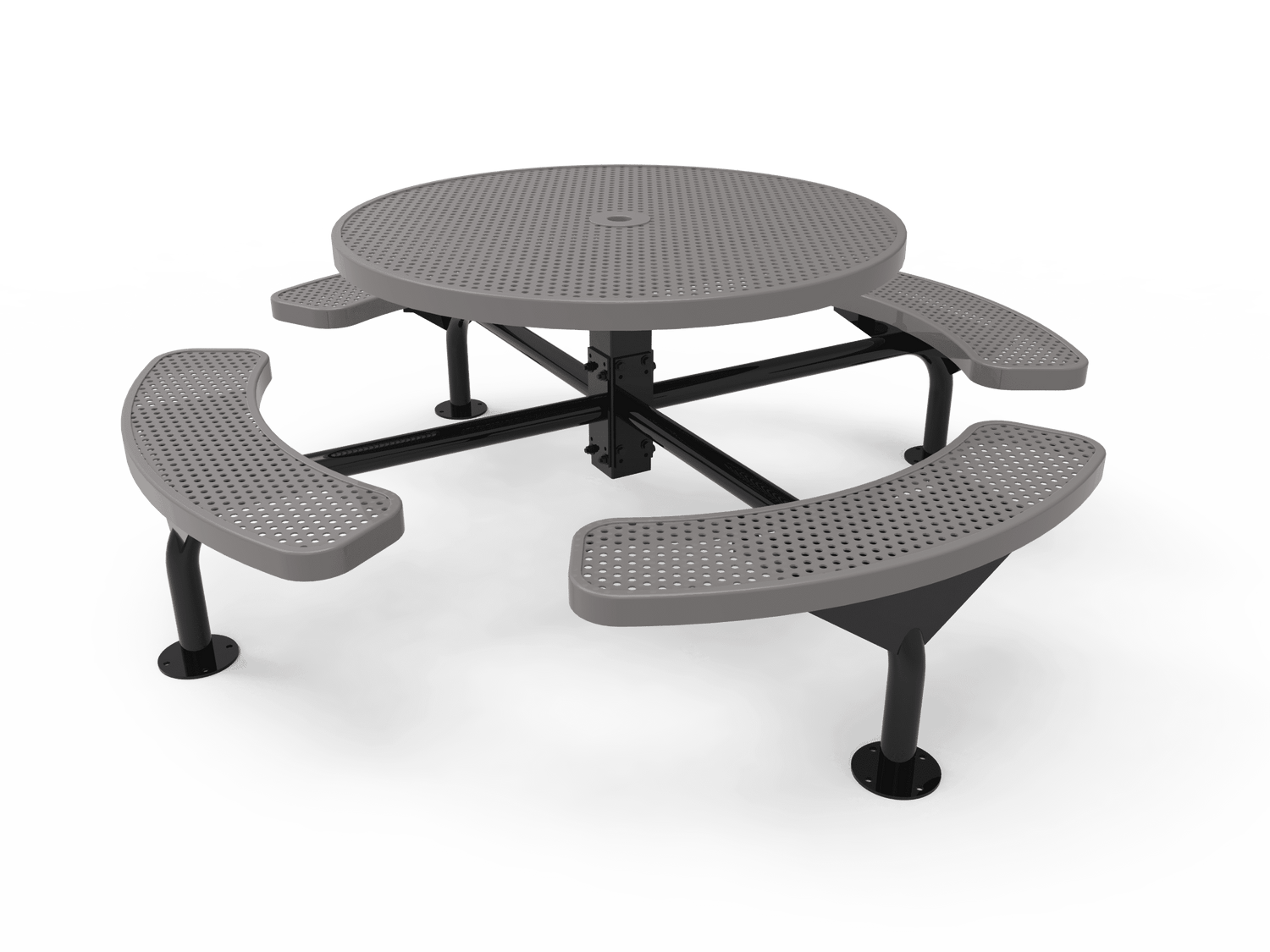 46” Round Nexus Pedestal Picnic Table - Thermoplastic