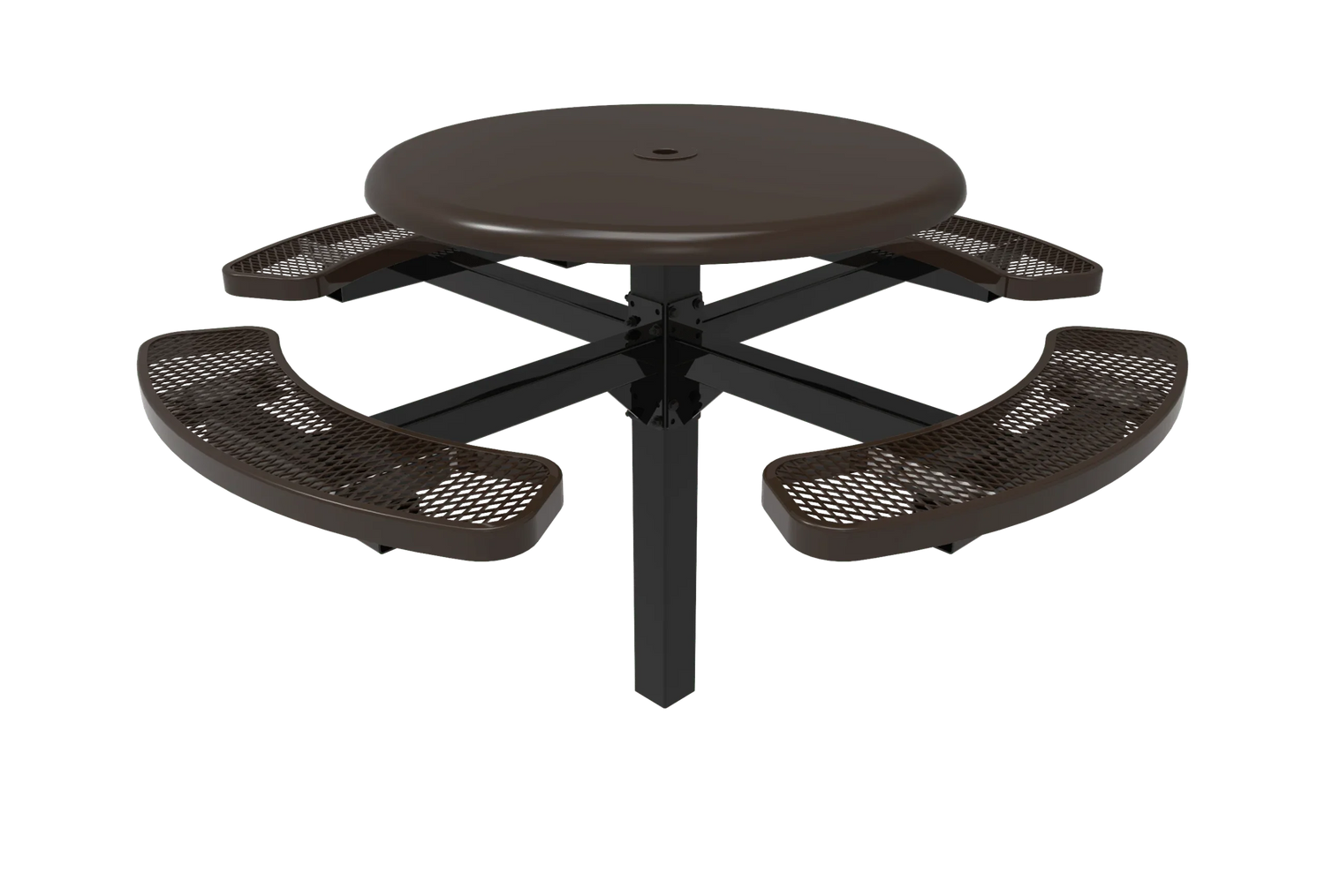 Round Solid Top 46" Pedestal Picnic Table