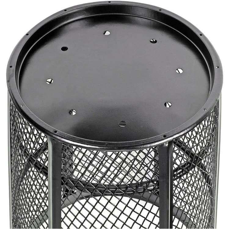 48 Gallon Steel Mesh Commercial Outdoor Trash Can – Corrosion Resistant - Outdoorsiness